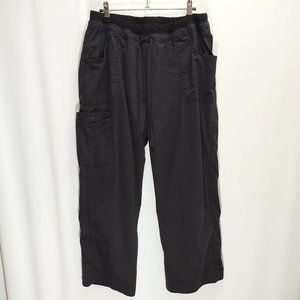 3/$30 Cherokee Workwear Black Scrub Pants Large